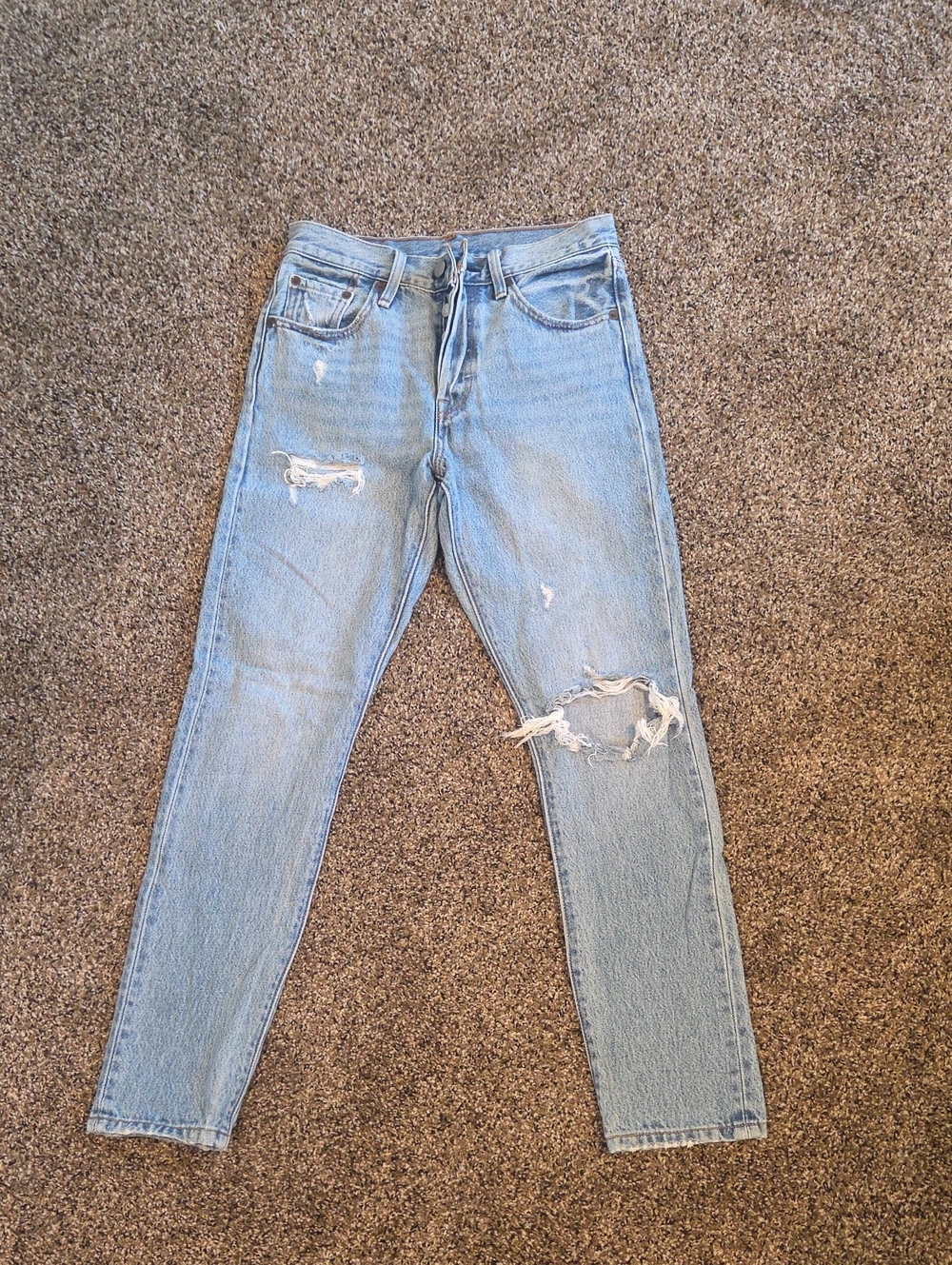 Womens Levi's Distressed 501 S Skinny